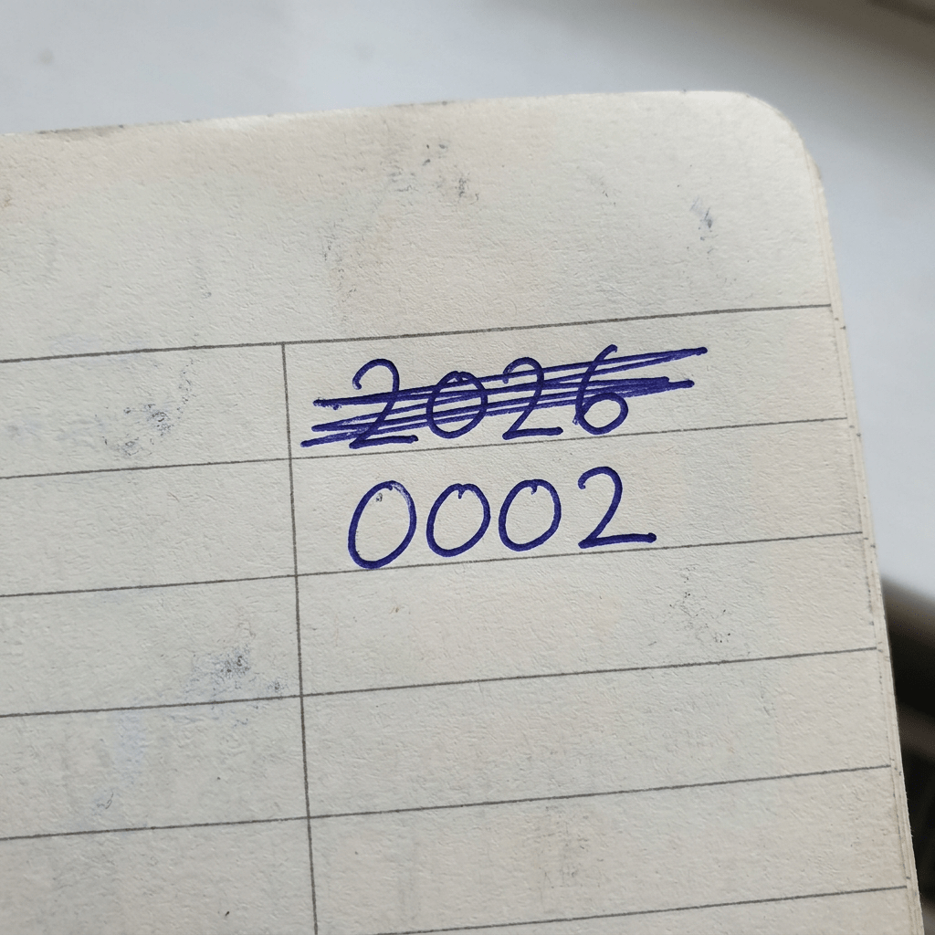 Cross out 2026, replace with 0002